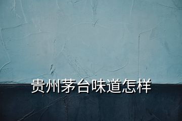 貴州茅臺(tái)味道怎樣