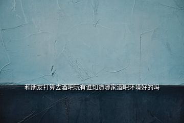 和朋友打算去酒吧玩有誰(shuí)知道哪家酒吧環(huán)境好的嗎