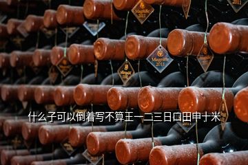 什么子可以倒著寫(xiě)不算王一二三日口田申十米