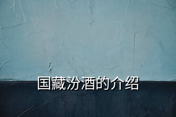 國(guó)藏汾酒的介紹