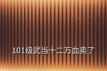 101級武當十二萬血賣了