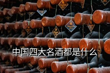 中國四大名酒都是什么