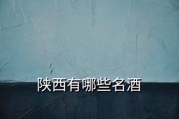陜西有哪些名酒