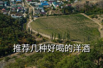 推薦幾種好喝的洋酒