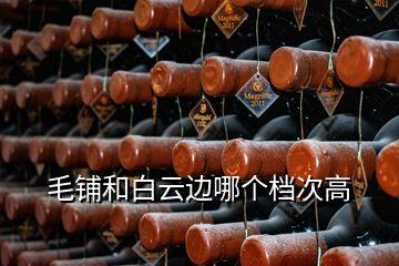 毛鋪和白云邊哪個檔次高
