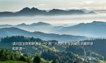 請問國寶郎和郎酒是一個酒廠出的嗎天寶洞藏和洞藏郎是和郎酒一