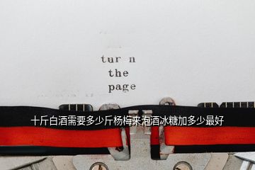 十斤白酒需要多少斤楊梅來泡酒冰糖加多少最好