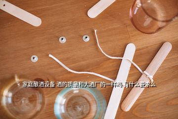 家庭釀酒設備 酒的質量和大酒廠的一樣嗎 有什么要求么