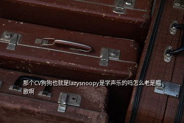 那個CV狗狗也就是lazysnoopy是學(xué)聲樂的嗎怎么老是唱歌啊