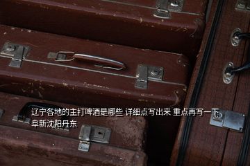 遼寧各地的主打啤酒是哪些 詳細點寫出來 重點再寫一下阜新沈陽丹東