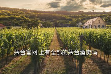 茅臺(tái)官網(wǎng) 上有全部的茅臺(tái)酒賣嗎