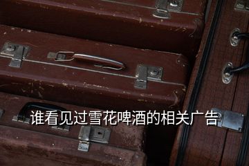 誰(shuí)看見過雪花啤酒的相關(guān)廣告