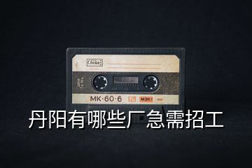 丹陽有哪些廠急需招工