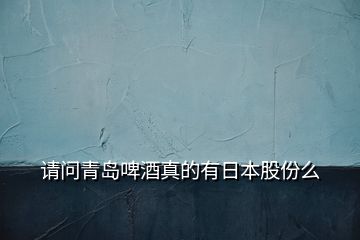 請(qǐng)問青島啤酒真的有日本股份么