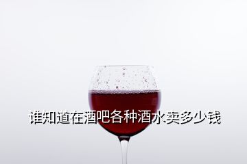 誰(shuí)知道在酒吧各種酒水賣多少錢