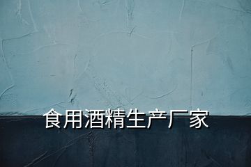 食用酒精生產廠家