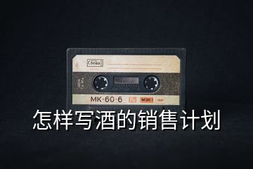 怎樣寫酒的銷售計劃