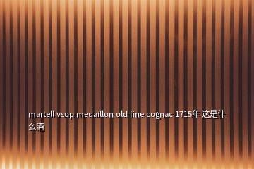 martell vsop medaillon old fine cognac 1715年 這是什么酒