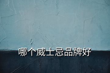 哪個威士忌品牌好