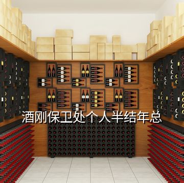 酒剛保衛(wèi)處個(gè)人半結(jié)年總
