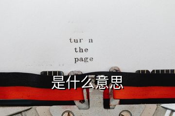     是什么意思