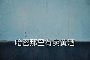 哈密那里有賣(mài)黃酒