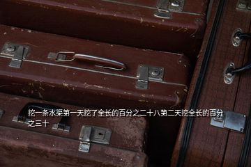 挖一條水渠第一天挖了全長的百分之二十八第二天挖全長的百分之三十