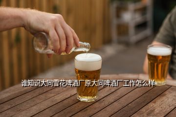 誰(shuí)知識(shí)大同雪花啤酒廠原大同啤酒廠工作怎么樣