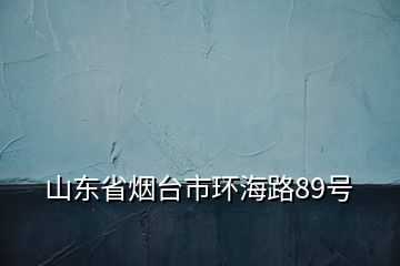 山東省煙臺(tái)市環(huán)海路89號(hào)