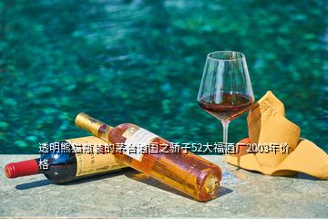 透明熊貓瓶裝的茅臺酒國之驕子52大福酒廠2003年價(jià)格