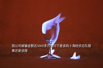 我公司被騙金額達(dá)3000多萬想問下是該向上海經(jīng)偵總隊報案還是該報