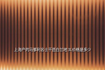 上海產(chǎn)的馬爹利名士干邑白蘭地 3L價格是多少