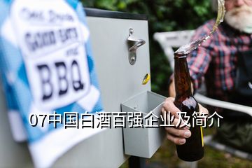 07中國(guó)白酒百?gòu)?qiáng)企業(yè)及簡(jiǎn)介
