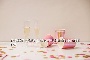 貴州哪家白酒好喝又便宜就是那種比較好喝的親民價的那種酒