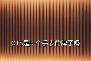 OTS是一個手表的牌子嗎