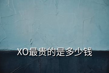 XO最貴的是多少錢(qián)