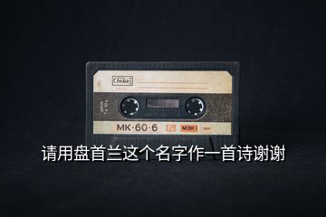 請用盤首蘭這個名字作一首詩謝謝