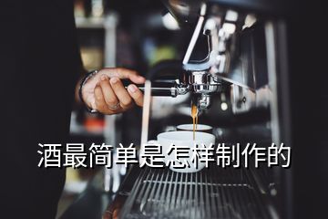 酒最簡(jiǎn)單是怎樣制作的
