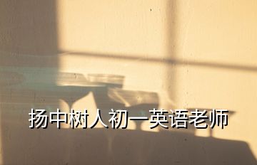 揚(yáng)中樹(shù)人初一英語(yǔ)老師