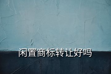 閑置商標轉(zhuǎn)讓好嗎