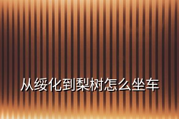 從綏化到梨樹怎么坐車