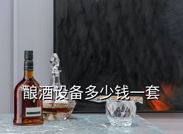 釀酒設備多少錢一套