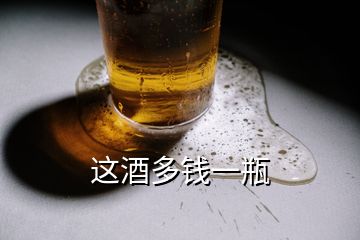 這酒多錢一瓶